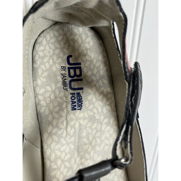 JBU by Jambu Womens Grey/Pink Leather Mary Jane Strap Shoe Memory Foam Sz11 READ - Picture 5 of 9